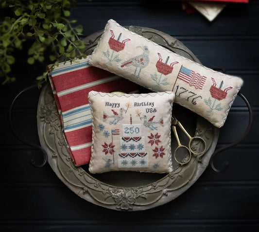 PREORDER Happy Birthday USA Cross Stitch Pattern by Plum Street Samplers