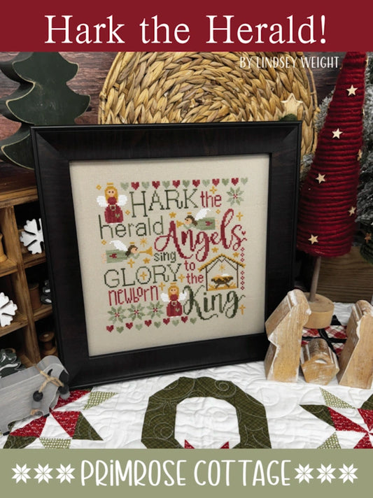 PREORDER Hark The Herald! Primrose Cottage Cross Stitch Pattern