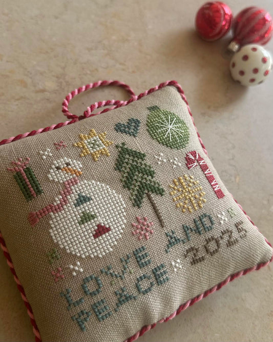 PREORDER Heart in Hand Needleart Wee One: Love and Peace Cross Stitch Pattern