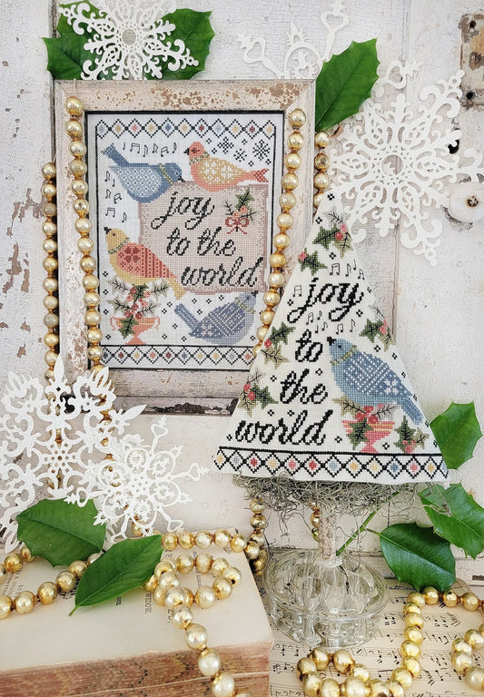 Fourth Day of Christmas Sampler & Tree Hello from Liz Mathews Cross Stitch Pattern