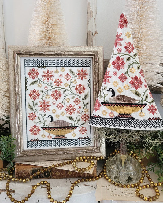 Sixth Day of Christmas Sampler & Tree Hello from Liz Mathews Cross Stitch Pattern