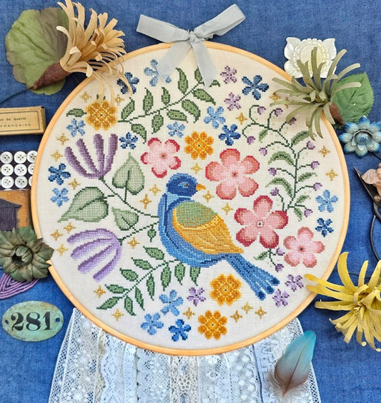 PREORDER Hello from Liz Mathews SECRET GARDEN Cross Stitch Pattern