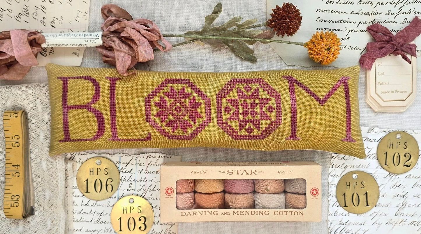 PREORDER Hello from Liz Mathews BLOOMING QUAKERS Cross Stitch Pattern Nashville Market
