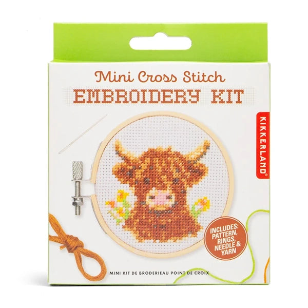 Highland Cow Cross Stitch Kit for Beginners