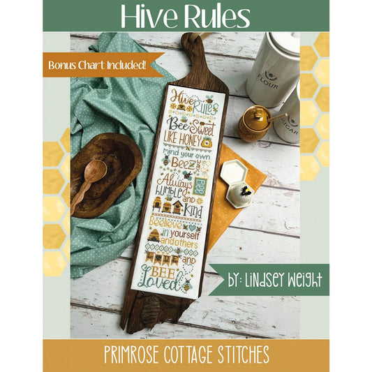 Hive Rules Primrose Cottage Cross Stitch Pattern Physical Copy