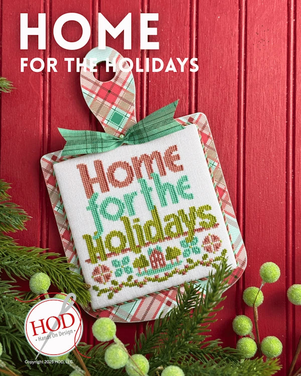 PREORDER Home For The Holidays Cross Stitch Pattern by Hands on Design