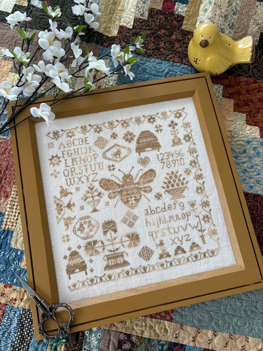 PREORDER Honey Bee Sampler by Pansy Patch Cross Stitch Pattern Nashville Market