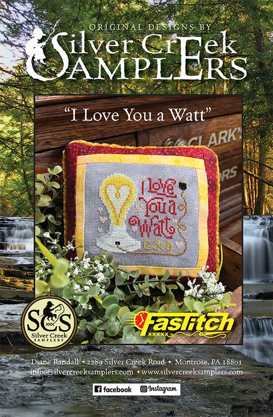 I Love You a Watt Cross Stitch Pattern by Silver Creek Samplers Nashville Needlework Market