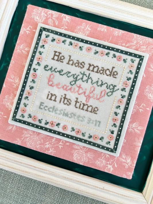 In It's Time Cross Stitch Pattern by Sweet Wing Studio