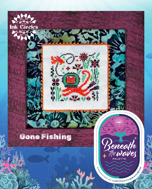 PREORDER Ink Circles GONE FISHING Cross Stitch Pattern Nashville Market