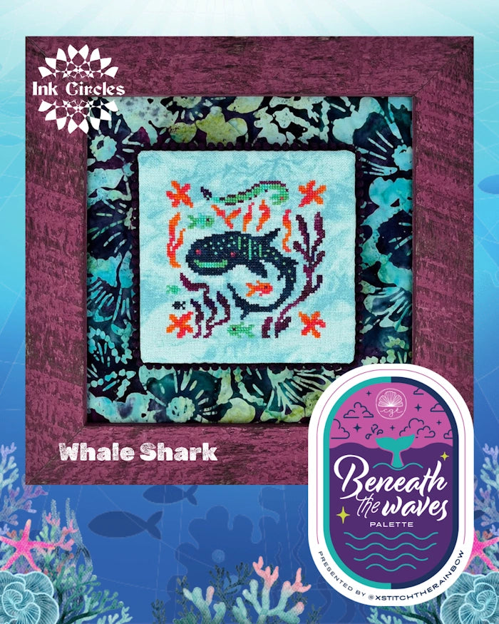PREORDER Ink Circles WHALE SHARK Cross Stitch Pattern Nashville Market