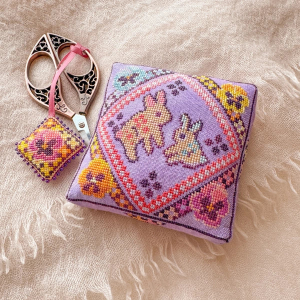 PREORDER JED XStitch PANSY PICNIC Cross Stitch Pattern Nashville Market