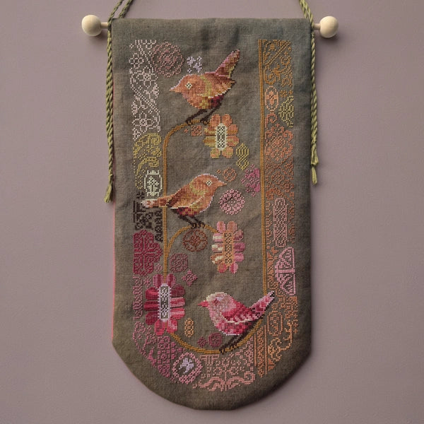 PREORDER JED XStitch PINK WREN Cross Stitch Pattern Nashville Market