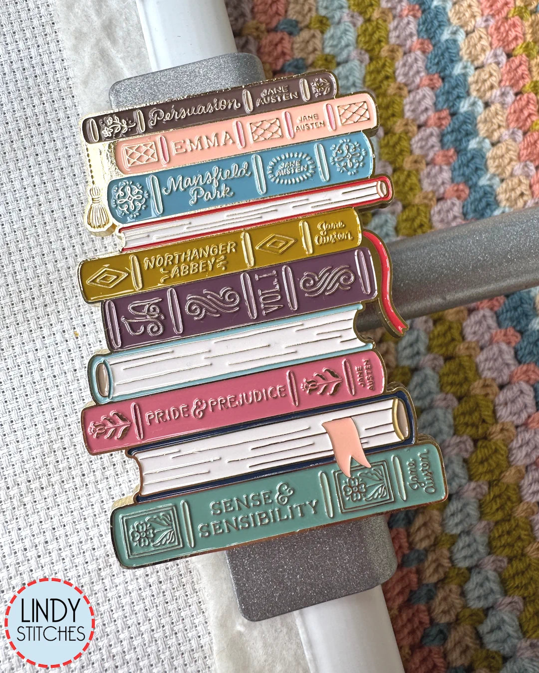 Jane Austen Stacked Books LARGE Needle and Scissor Minder