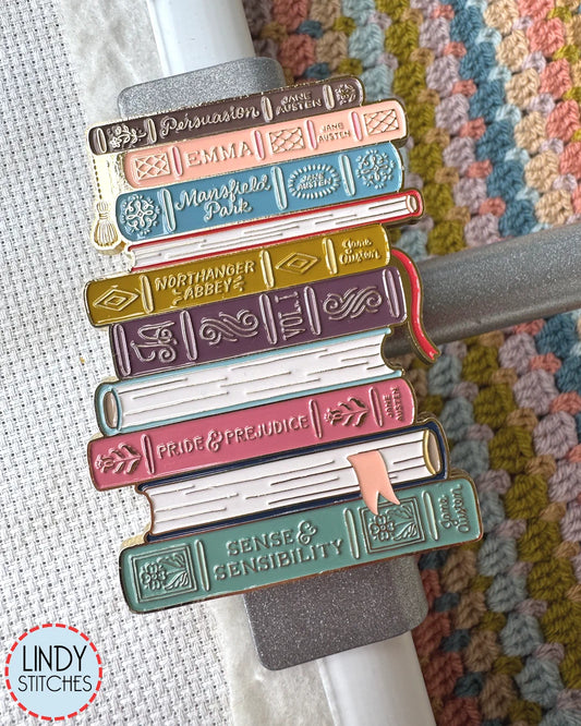 Jane Austen Stacked Books LARGE Needle and Scissor Minder