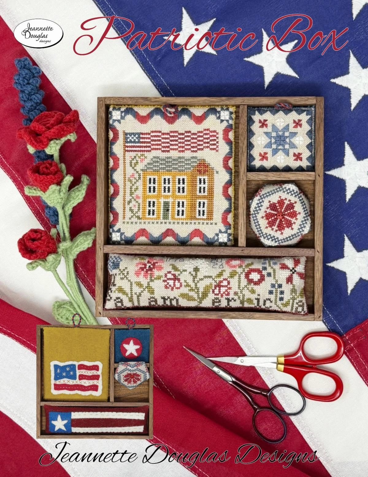 PREORDER Jeannette Douglas PATRIOTIC BOX Cross Stitch Pattern Nashville Market