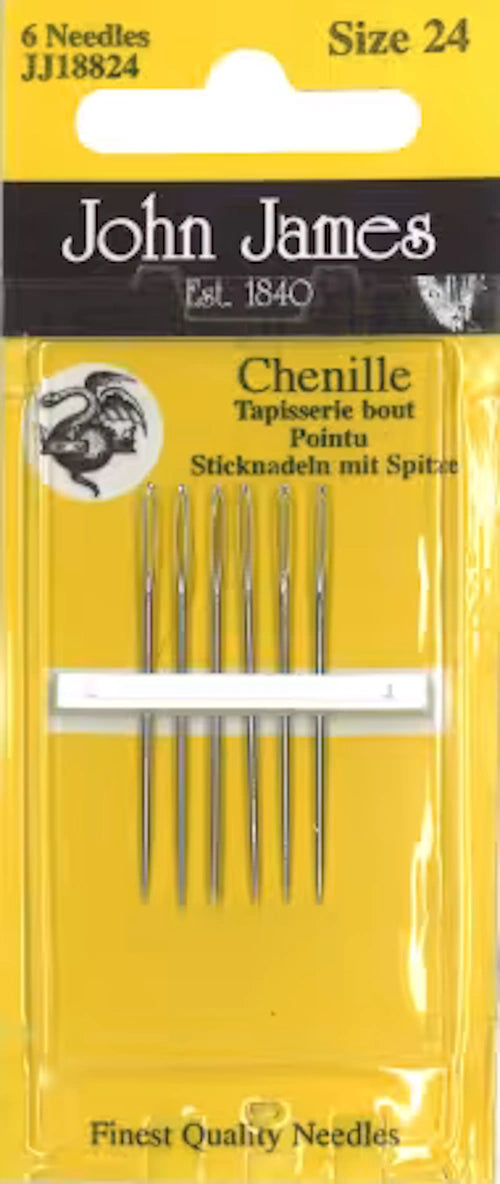 John James Chenille Needles Size 24 for Cross Stitch