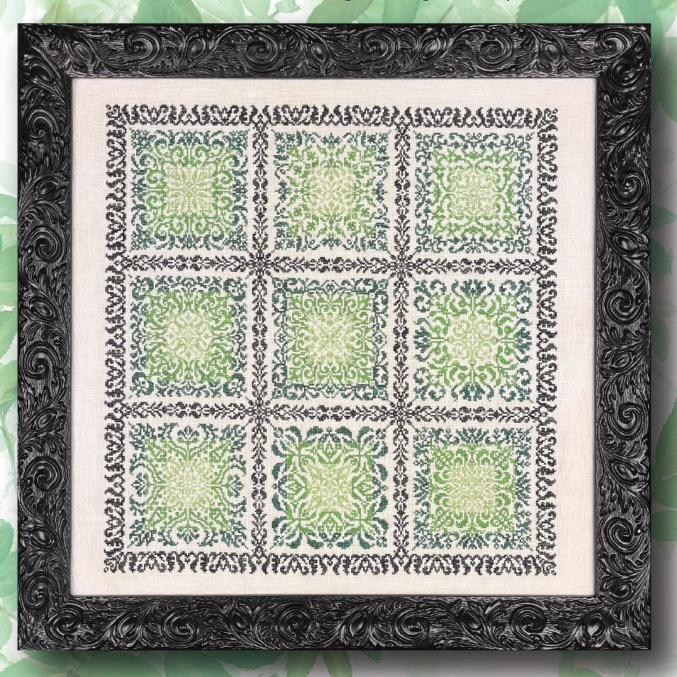 Jolly Green Ink Circles Cross Stitch Pattern