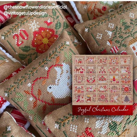 PREORDER Snowflower Diaries JOYFUL CHRISTMAS CALENDAR Cross Stitch Pattern
