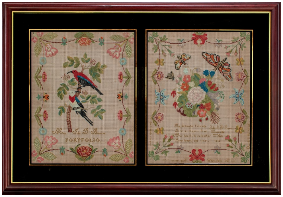 Mrs. Julia D. Brown's Portfolio Cross Stitch Pattern by Needlework Press Nashville Market