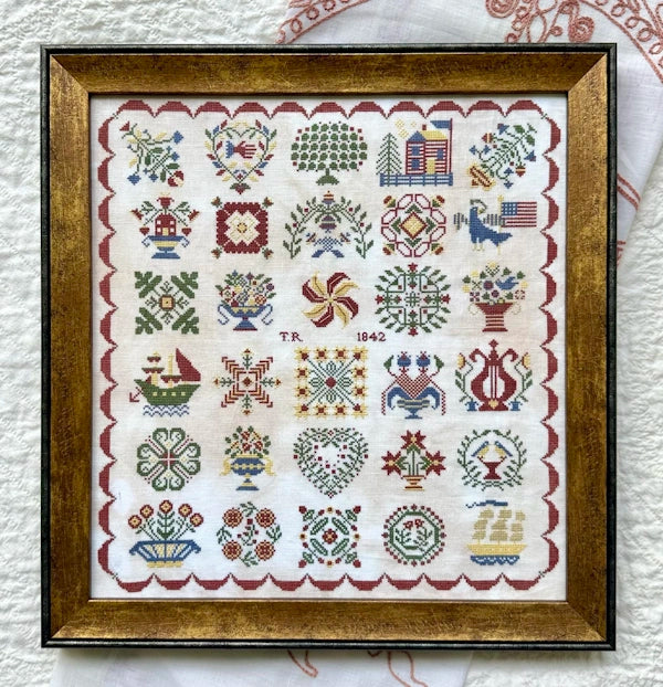 Kathy Barrick BALTIMORE ALBUM QUILT Cross Stitch Pattern