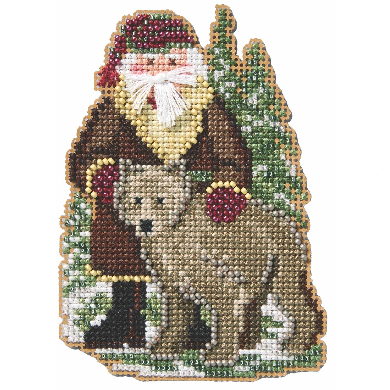 KATMAI ALASKAN SANTA Mill Hill Ornament Beads Cross Stitch Kit