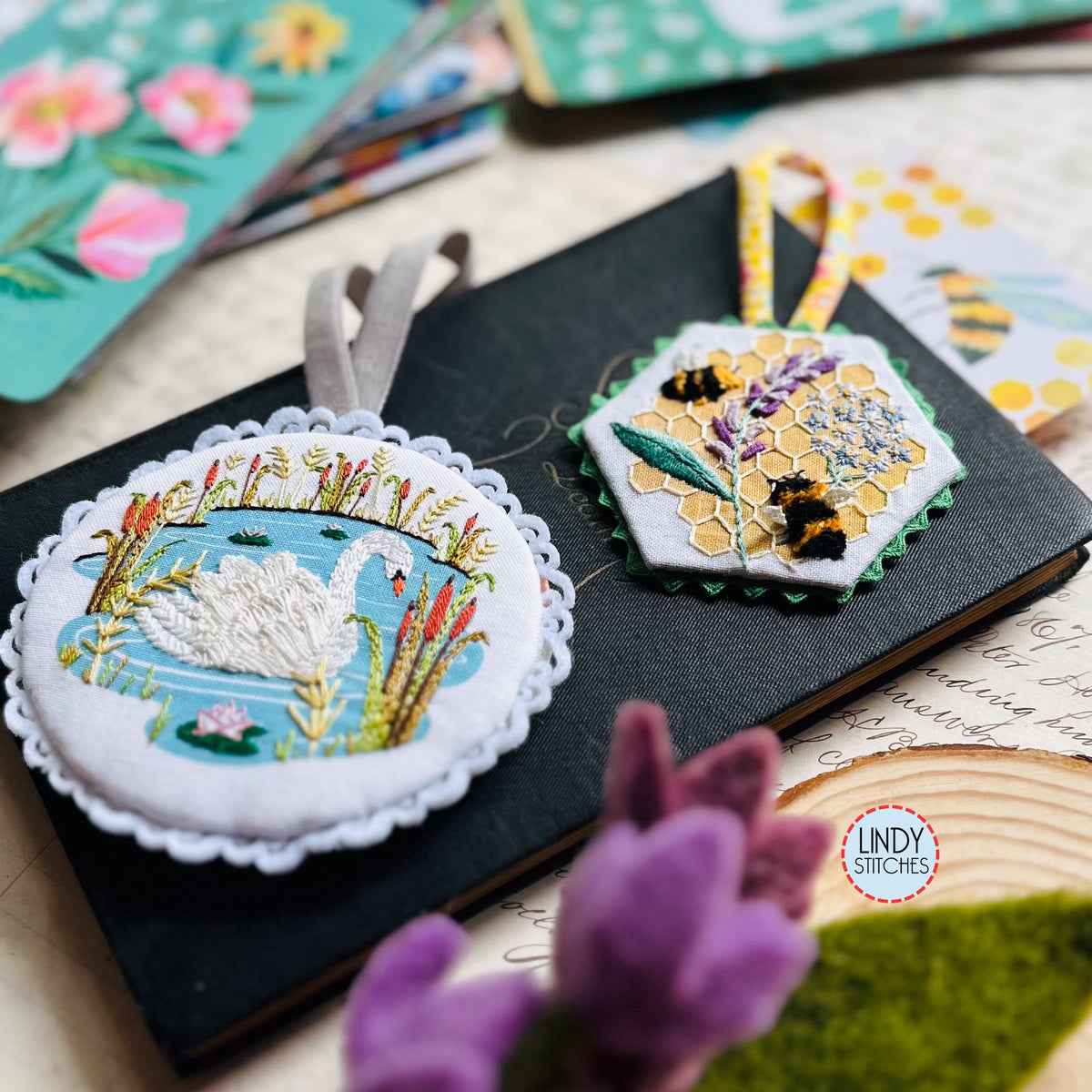 Honeybees-Embroidery Stitch Sampler Kit
