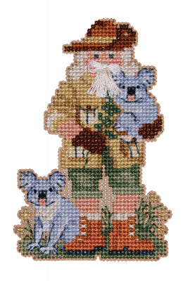 Koala Santa Mill Hill Down Under Santas Ornament Kit with Beads