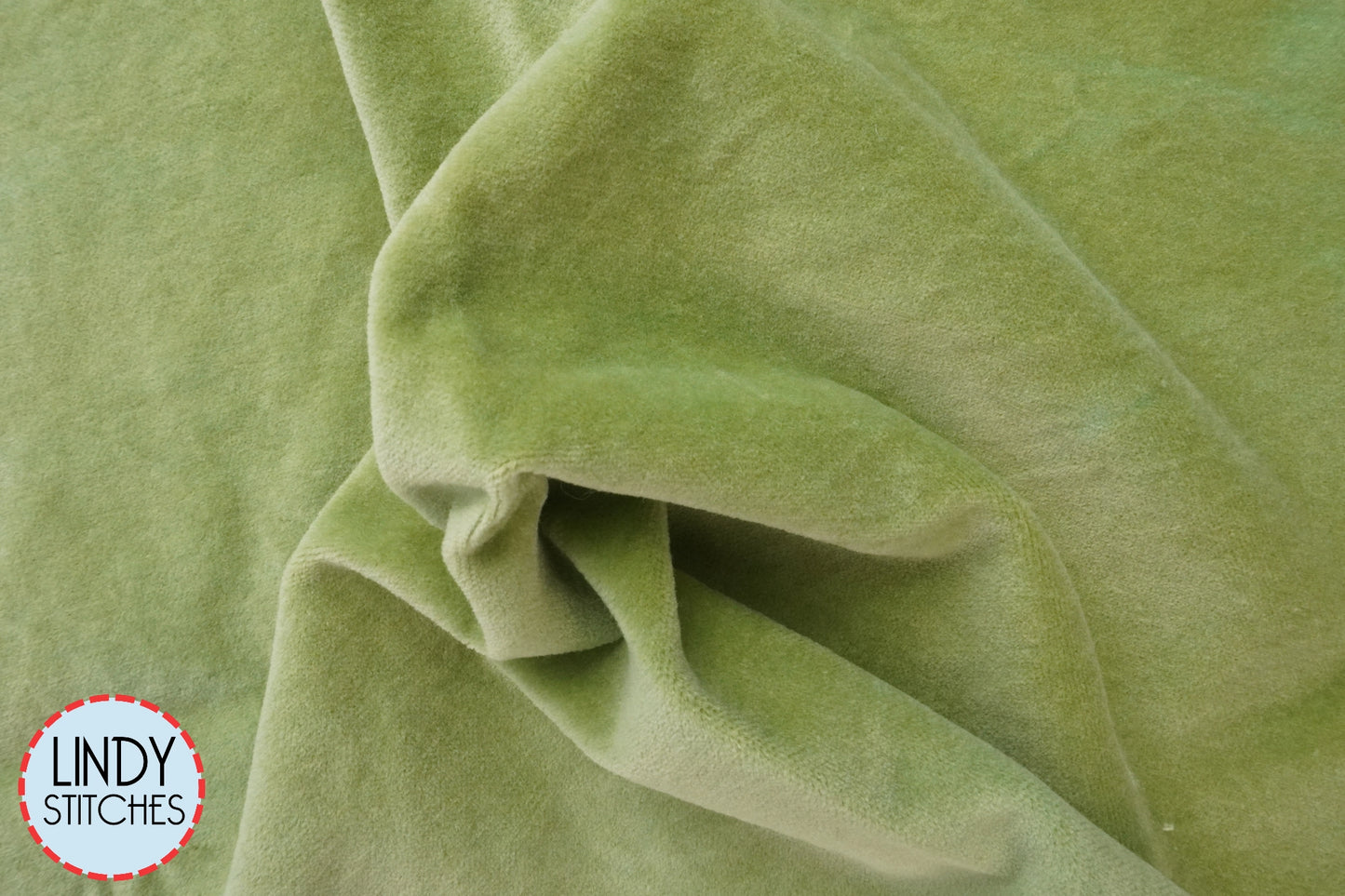 Pea Pod Hand Dyed 100% Cotton Velveteen by Lady Dot Creates