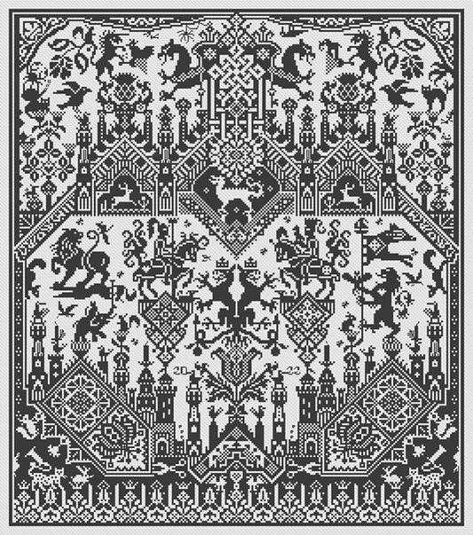 The Land of Cockayne Cross Stitch Pattern by Long Dog Samplers