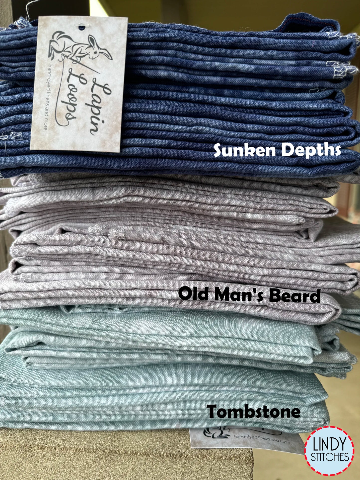 36 count Sunken Depths Edinburgh Linen by Lapin Loops Cross Stitch Fabric