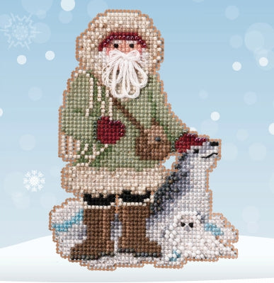 Leopard Seal Santa Antarctic Mill Hill Ornament Kit with Beads