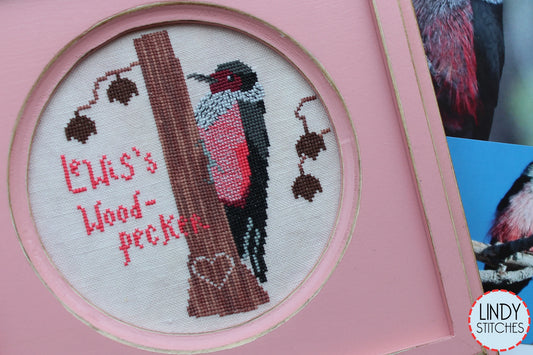 Lewis's Woodpecker Bird Crush Club Cross Stitch Pattern #8