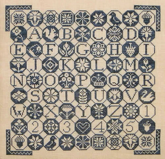 A Little Quakeresque Blue Ribbon Designs Cross Stitch Pattern Physical Copy