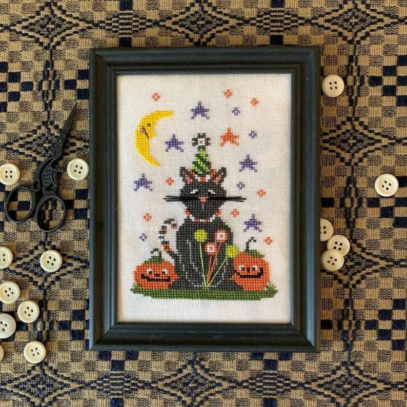 Meow o ween Stitches by Ethel Cross Stitch Pattern