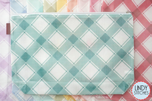 Mad for Plaid Large Project Bag Nylon Mesh by It's So Emma for Cross Stitch