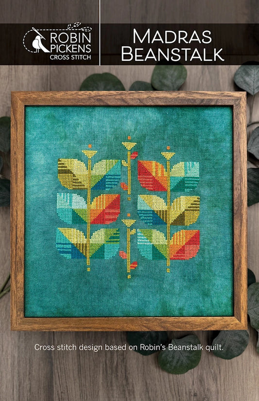 Madras Beanstalk Cross Stitch Pattern by Robin Pickens Nashville Market
