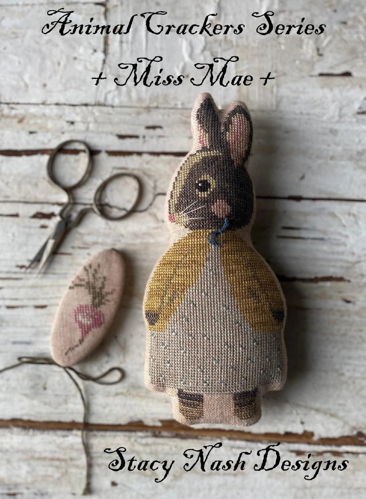 Maggie Mae Animal Crackers Rabbit Stacy Nash Cross Stitch Pattern