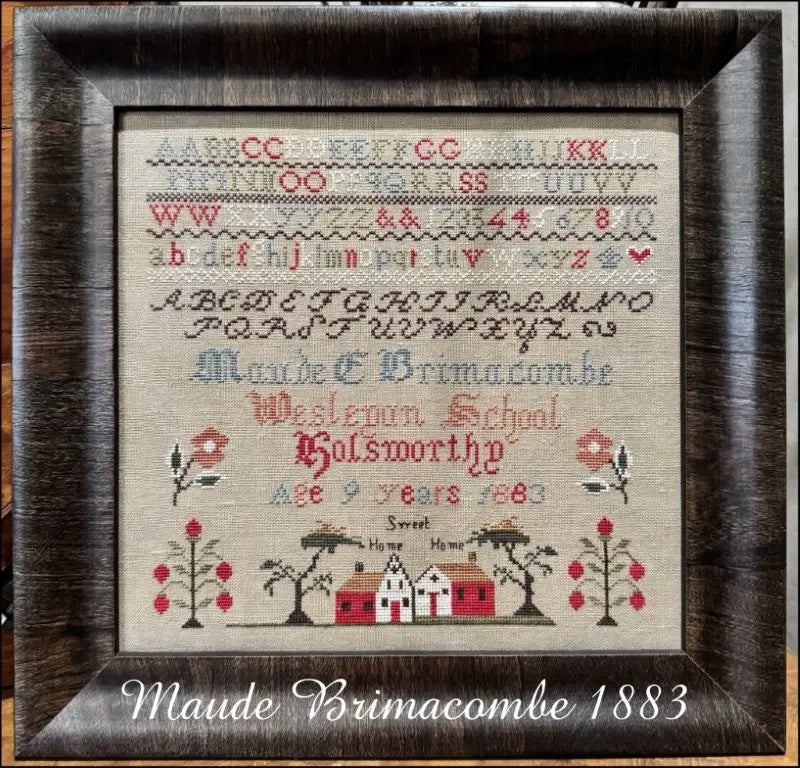 The Scarlett House MAUDE BRIMACOMBE 1883 Cross Stitch Pattern