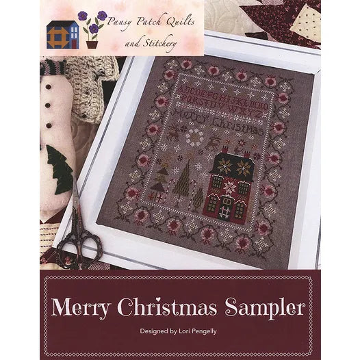 Merry Christmas Sampler by Pansy Patch Stitchery Cross Stitch Pattern Physical Copy