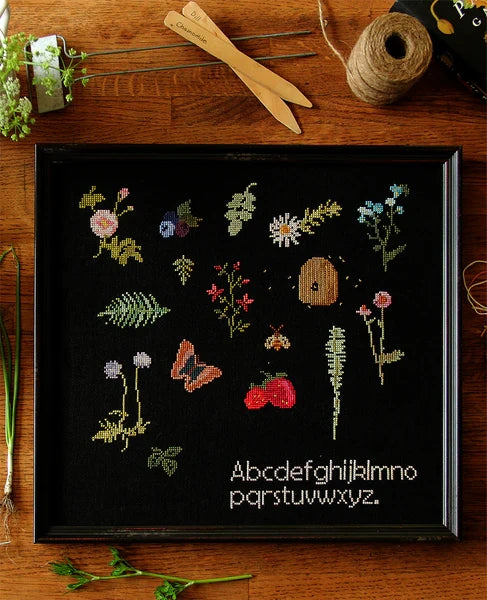 Midsummer Sprigs Cross Stitch Sampler Pattern by Posie