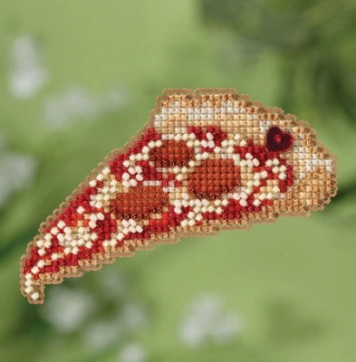 PIZZA SLICE Mill Hill Ornament Beads Cross Stitch Kit