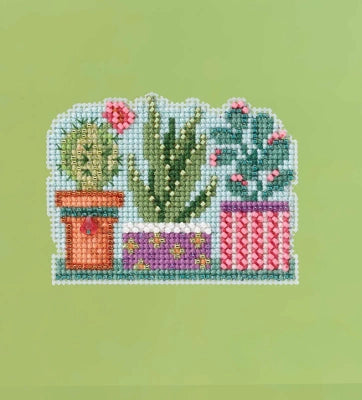 Succulents Mill Hill Ornament Beads Cross Stitch Kit