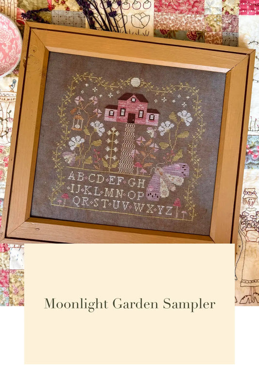 PREORDER Blueberry Ridge MOONLIGHT GARDEN SAMPLER Cross Stitch Pattern