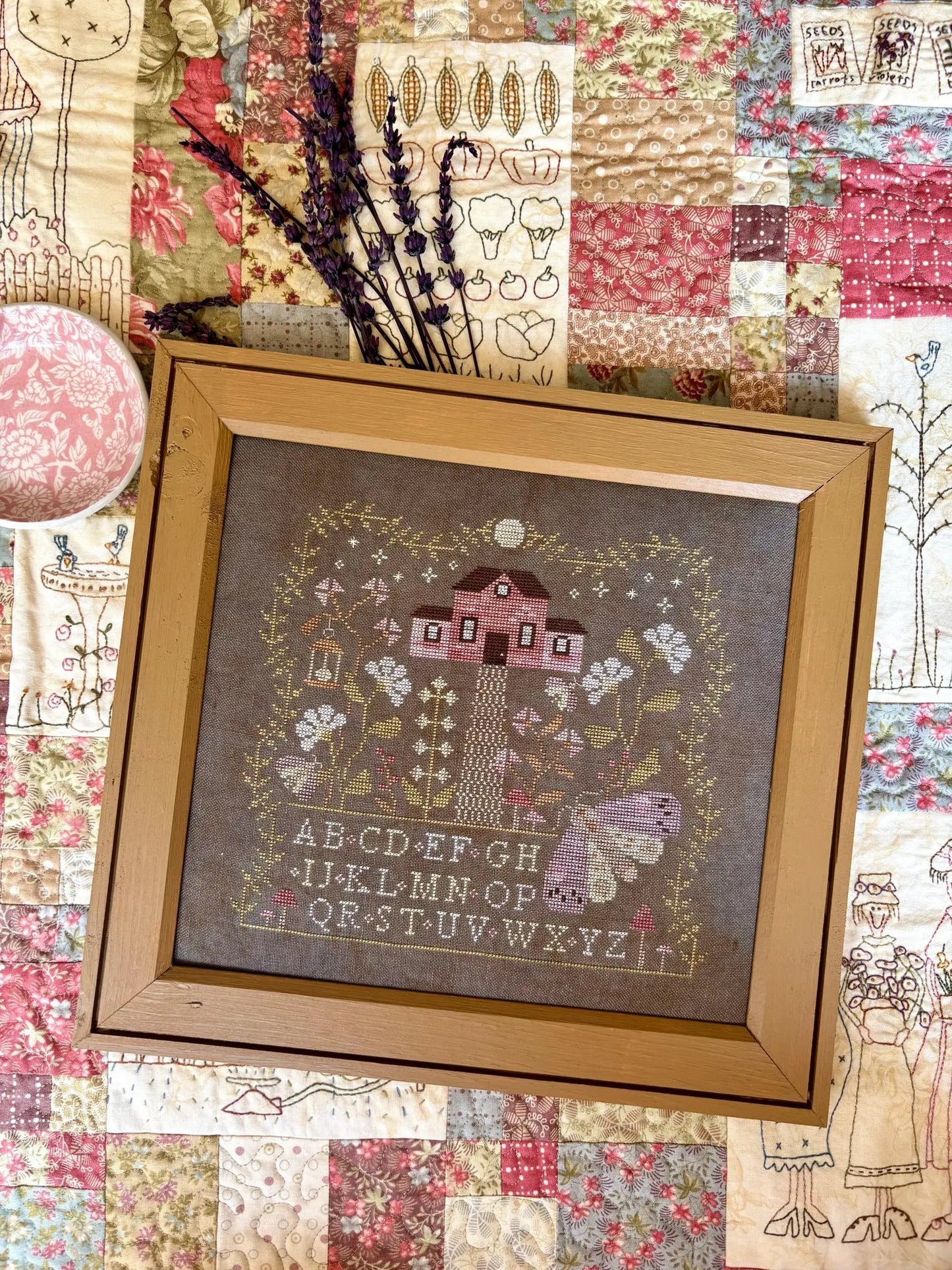 PREORDER Blueberry Ridge MOONLIGHT GARDEN SAMPLER Cross Stitch Pattern