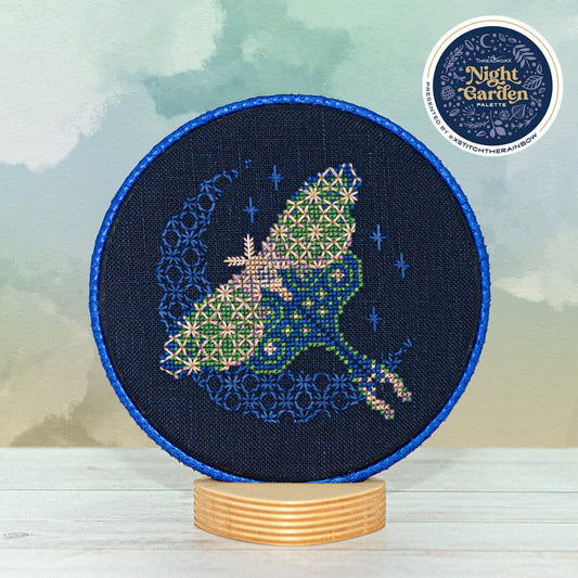 Moonlit Moth Cross Stitch Pattern by Counting Puddles Nashville Market