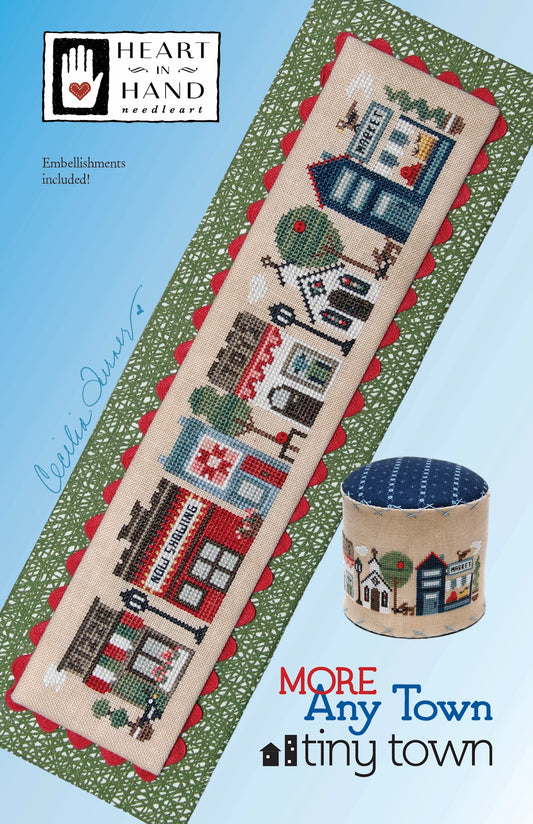 PREORDER More Any Tiny Town by Heart in Hand Cross Stitch Pattern with Embellishments