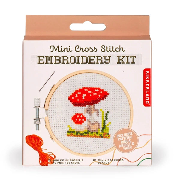Mushroom Cross Stitch Kit for Beginners