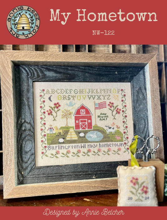 My Hometown 8 Page Book Cross Stitch Pattern Annie Beez Folkart Nashville Needlework Market