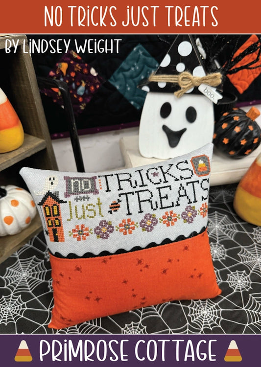 PREORDER No Tricks Just Treats Cross Stitch Pattern by Primrose Cottage